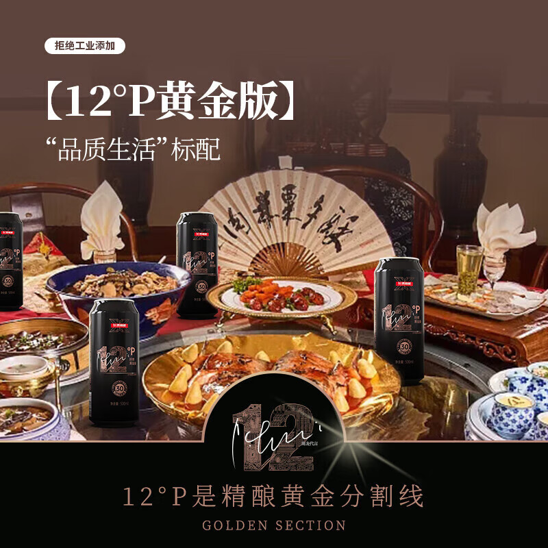 轩博精酿啤酒 小麦白啤洒整箱 春日畅享 黄金版12度 500mL 12罐