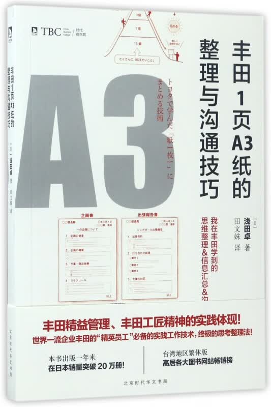 丰田1页A3纸的整理与沟通技巧