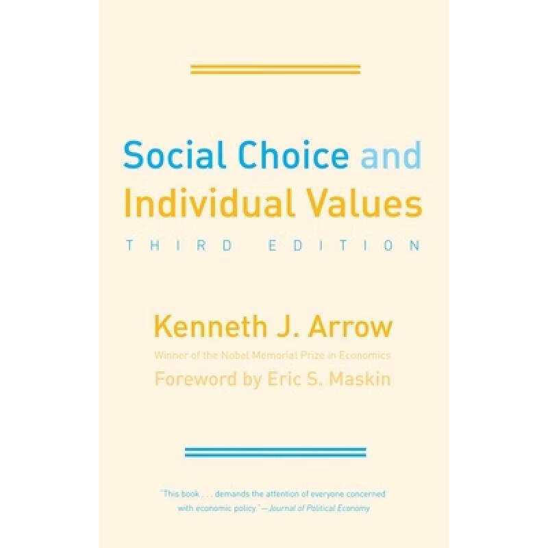 预订 Social Choice and Individual Values: Third Edition