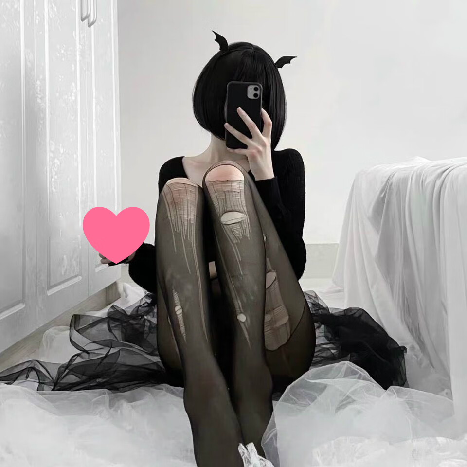 木清清女丝袜手撕一次性黑丝ins性感美腿速免脱手撕丝袜女 黑色1双装