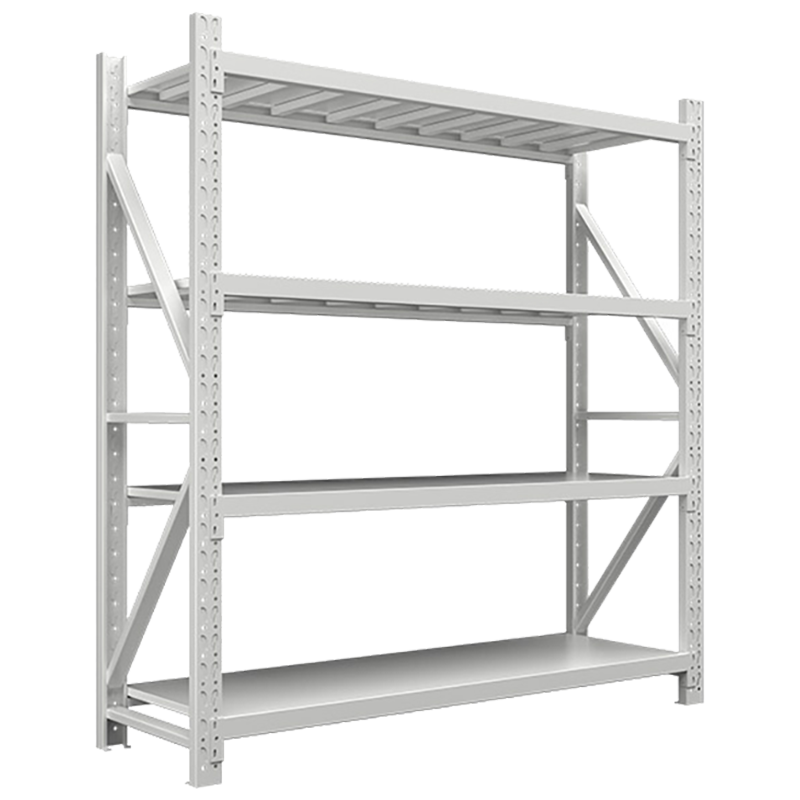 臻远 货架置物架储物架多层展示架超市仓储中型货架 灰白色 2000*600*2000