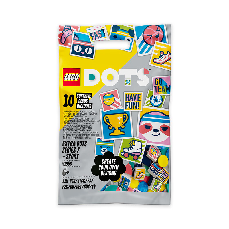 乐高(LEGO)积木 41958 DOTS 补充装系列 7 — 运动