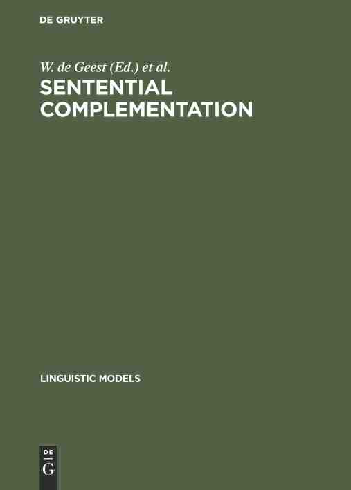 预售 按需印刷 sentential complementation