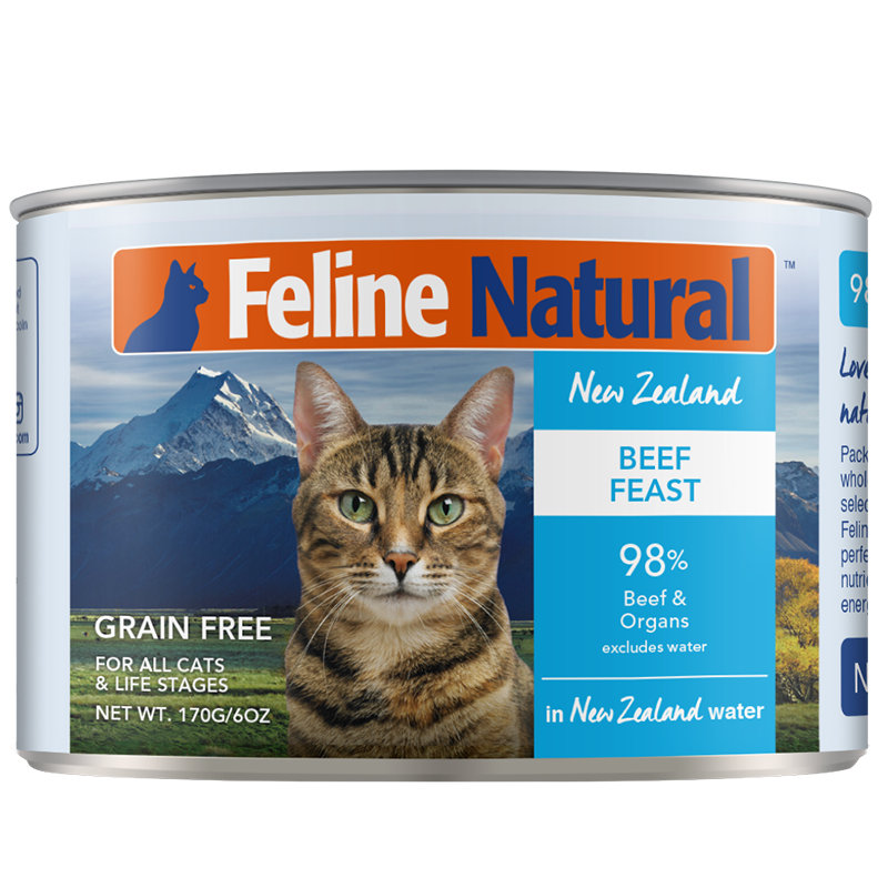 K9 Natural 新西兰原装进口宠物猫零食猫罐头 成幼猫通用主食罐头牛肉170g*6