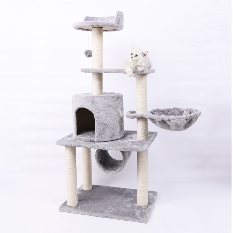 猫玩具猫抓板猫爬架大型豪华多层猫窝猫爬树自营时效 灰色高档爬架
