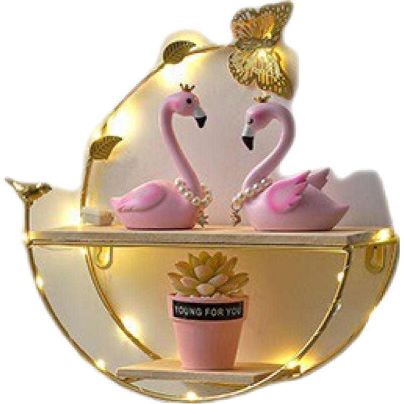 善業(yè)（shanye）ins北歐客廳墻壁掛件裝飾品創(chuàng)意臥室墻面掛飾房間背景墻上 如圖4件套A(包含擺件