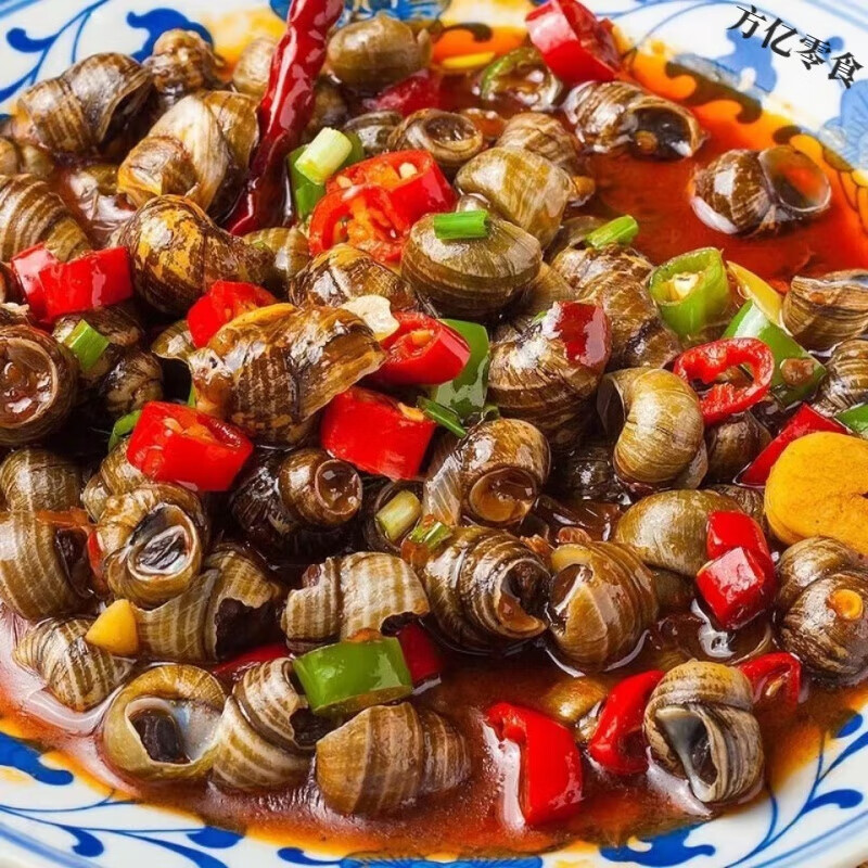 食怀高端750g麻辣田螺开袋即食香辣螺蛳螺丝肉大袋装口味大个精品零食 750g 高端嗦螺四包