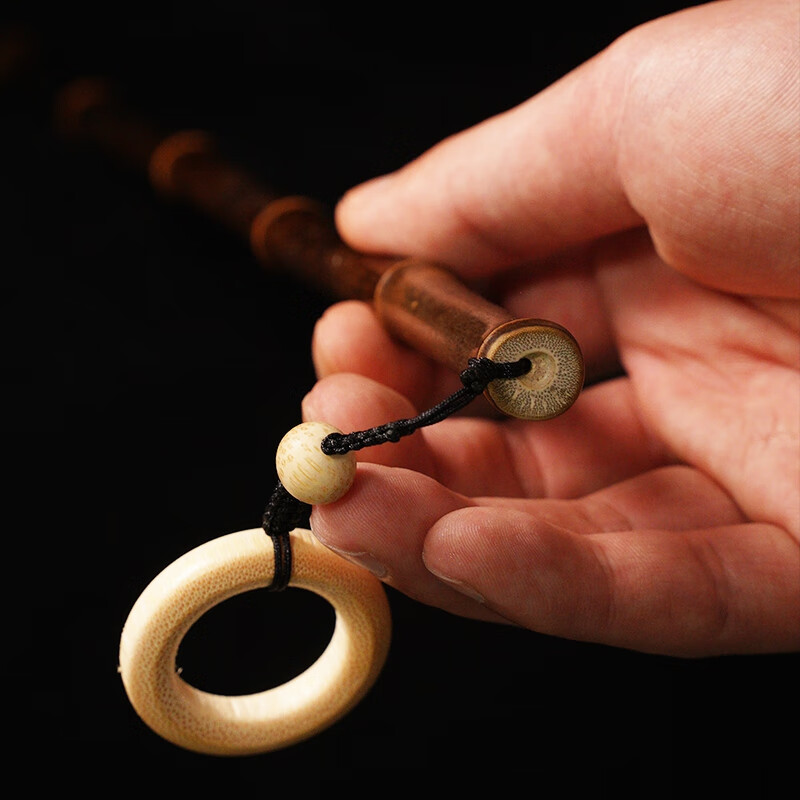 艺竹情紫竹戒尺教棍藤条手把件家用竹条实心竹教鞭教师棍竹子竹鞭紫竹鞭 直径1.5厘米不带配饰 长度60厘米