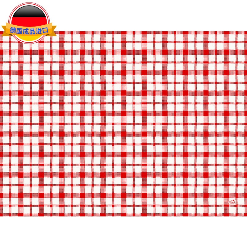 杜霓 德国原装进口一次性纸餐垫Duni250片/大盒中小学生儿童午餐垫 红格子168296 250片/大盒/30*40CM