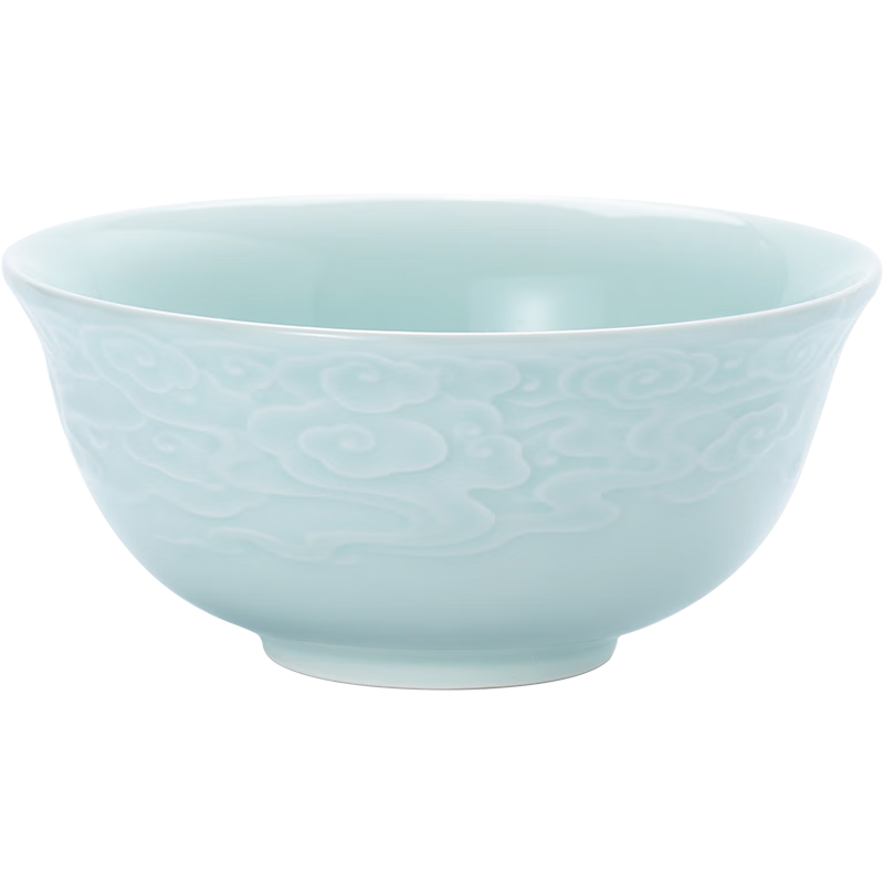 景德鎮(zhèn)（jdz）陶瓷6英寸大面碗高溫白瓷餐具家用中式青花釉中彩湯碗簡(jiǎn)易包裝4只 纏枝牡丹6英寸面碗4個(gè)