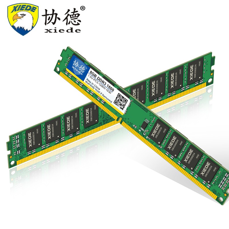 协德 (xiede)勇者系列 台式机内存条 可适用intel英特尔和AMD平台主板 常规版 DDR3 8G 1600