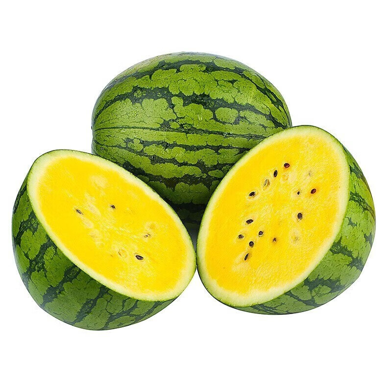 青尊园海南特小凤新鲜冰淇淋西瓜黄心黄壤甜西瓜当季孕妇水果 一个