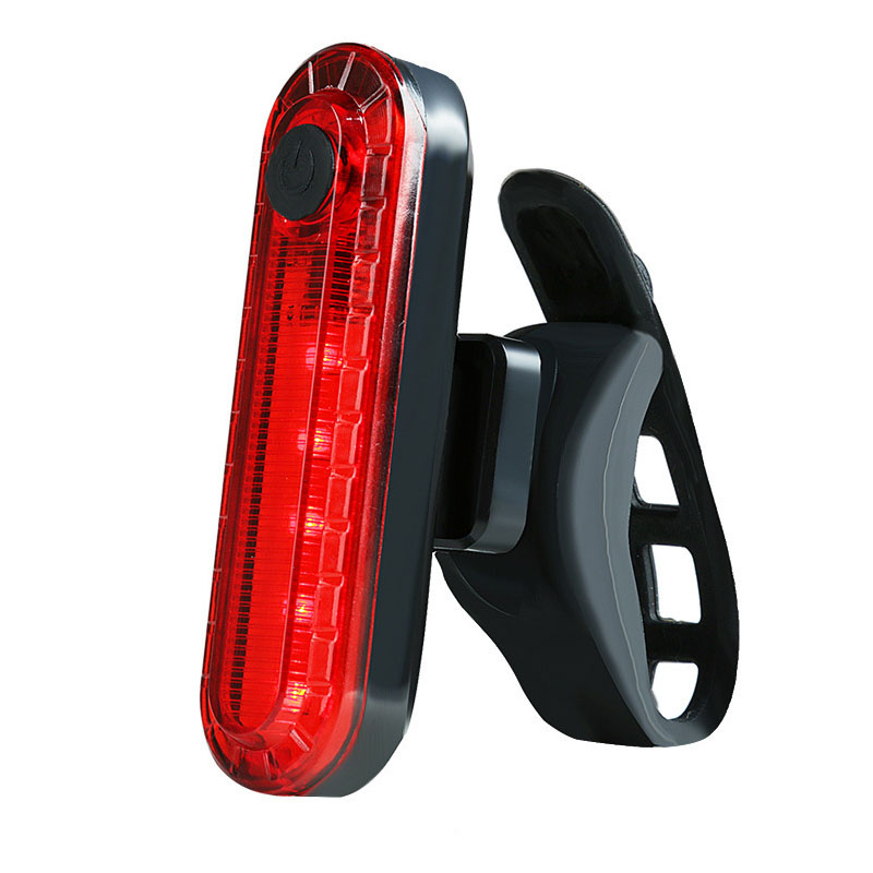 FirstTravel户外骑行自行车尾灯USB充电COB高亮夜骑安全警示灯闪光灯背包灯 红色