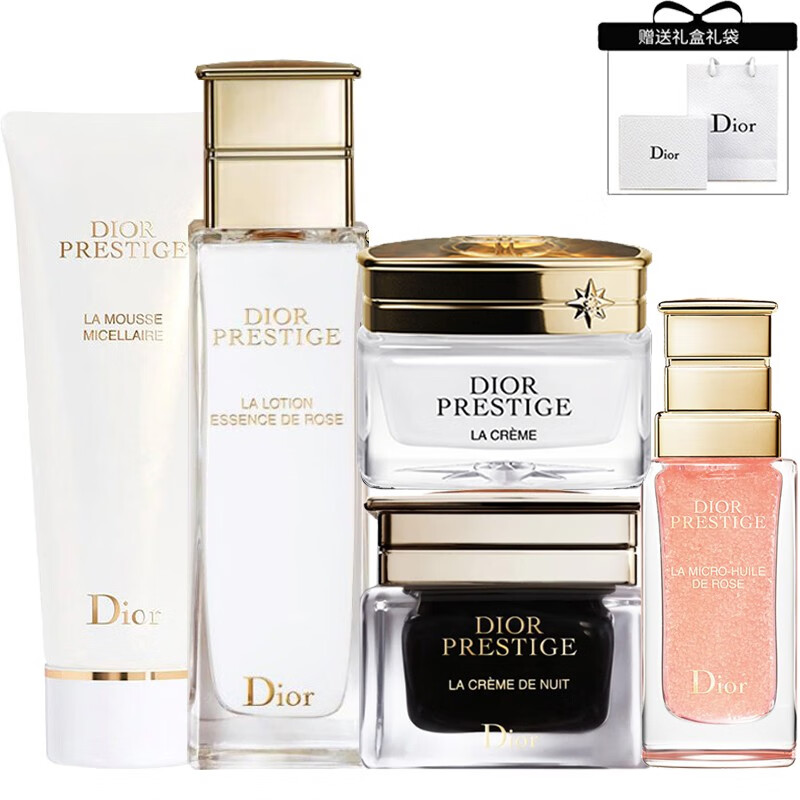 迪奥(dior)花秘花蜜瑰萃系列女士护肤品化妆品礼盒套装 5件(洁面 水