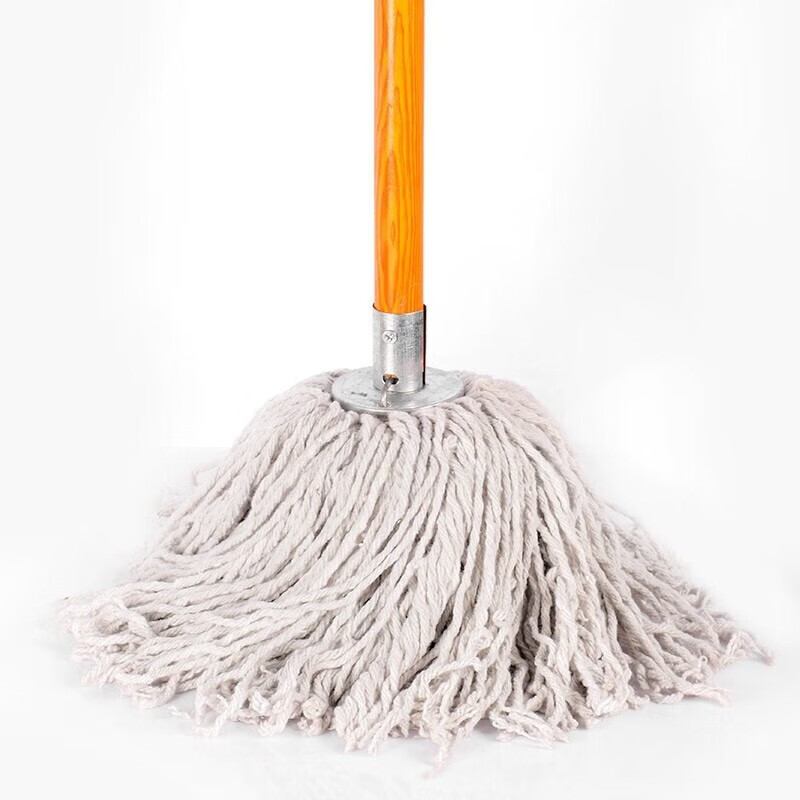 金绿士拖把木杆实木圆拖工业用物业学校老式拖把棉线墩布拖把 实木圆