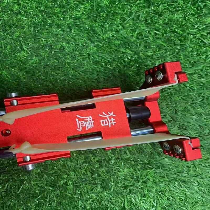 猫头鹰新款伸缩直杆弹弓大全加厚管壁耐用户外大弹力长杆伸缩上下左右