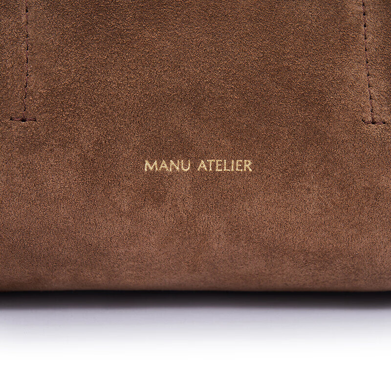 MANU ATELIER MANU ATELIER 马努 奢侈品女包2022秋冬HOURGLASS BOWLING BAG系列单肩包2022430深咖啡色拼黑色