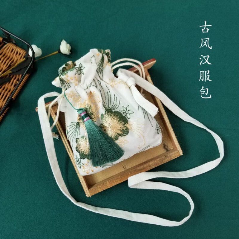 汉服包新款小包古风汉服包中国风仙女刺绣斜挎包单肩包配古装布荷包