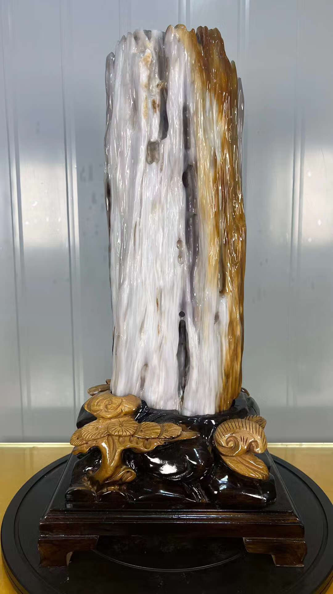 詩華歌迪开业天然树化玉客厅冰种木化石硅化木原石摆件观赏矿奇石乔迁