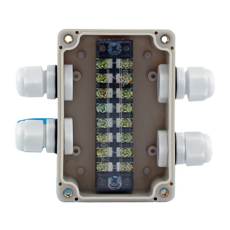 迎欣（yingxin）防水接線盒帶端子電纜分線盒室外電線轉接過線盒戶外塑料防水盒 【15A二進二出】8位端子(F4)