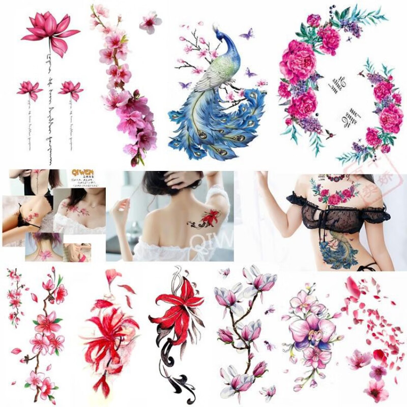 vieruodis抛妇产疤痕纹身贴剖腹产遮疤痕防水男女锁骨纹身贴纸