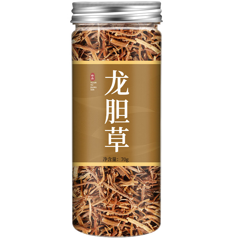 龙胆草黄芪组合中药材黄芩栀子绿茶中药泡水茶 龙胆草70g1罐装