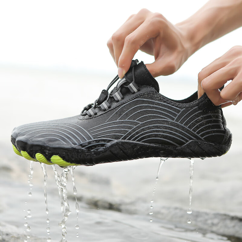 苏奈雪新款户外溯溪鞋沙滩鞋防滑涉水鞋水陆两栖五指鞋潜水室内健身 H01白色 36