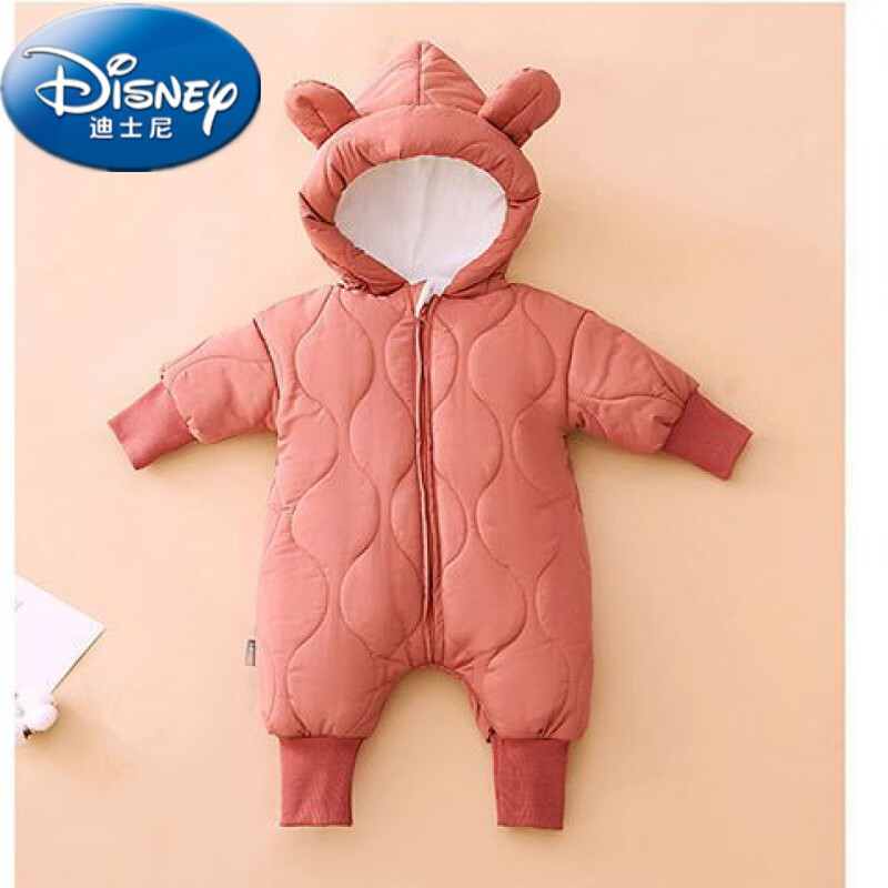 迪士尼(disney)婴儿服连体衣冬款加厚1可爱外出抱衣0岁新生儿长袖外出