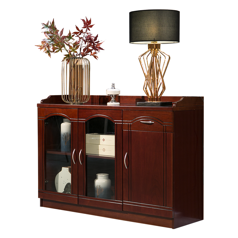 中伟 ZHONGWEI 简约茶水柜员工柜油漆矮柜餐边柜厨房备餐柜 三门