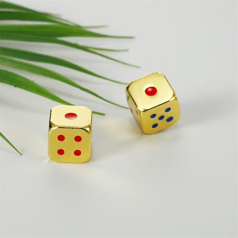 zoci金属特大号骰子银色金色玩具筛子酒吧用品ktv麻将棋牌色子色粒颜