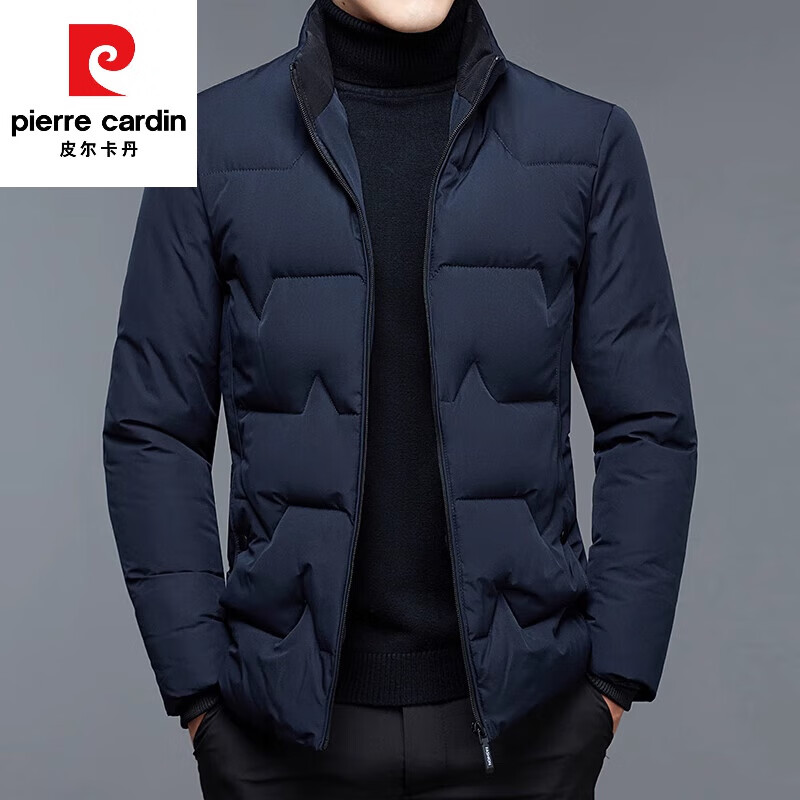 皮尔卡丹（pierre cardin）男士棉衣2023秋冬季新款棉服高档商务加厚保暖棉袄冬装外套男潮 黑色 XL 180(140-160斤)