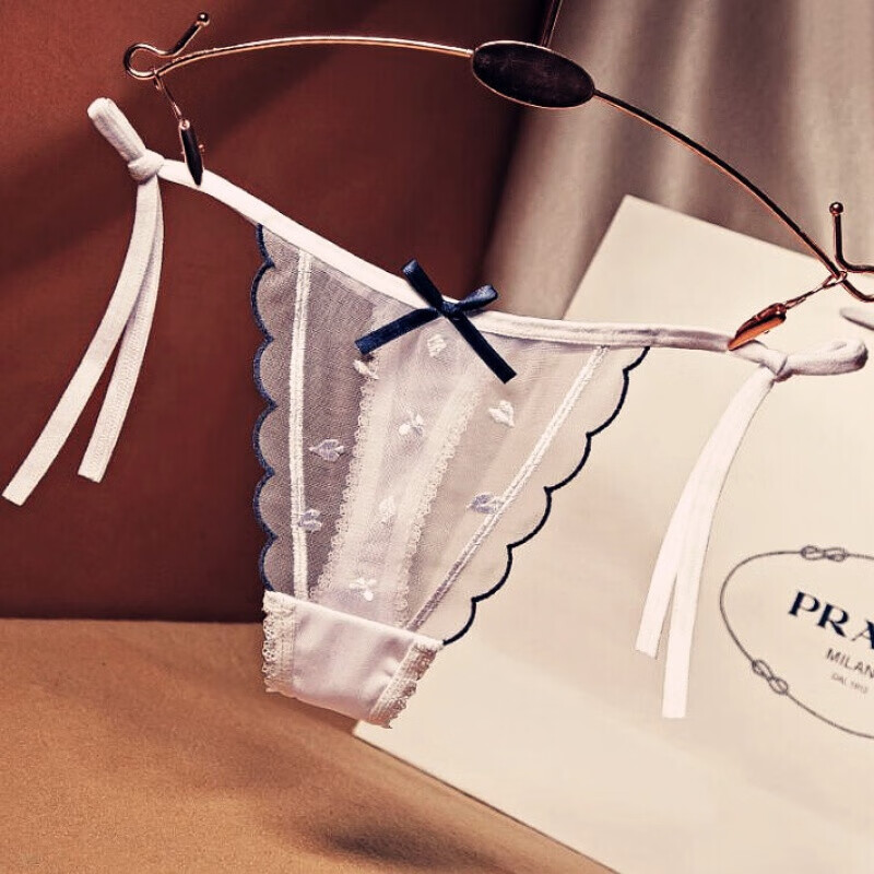 萦娪内裤丁字裤极度女士裤衩性感一根线全透明方便房事t字短裤欧美刺