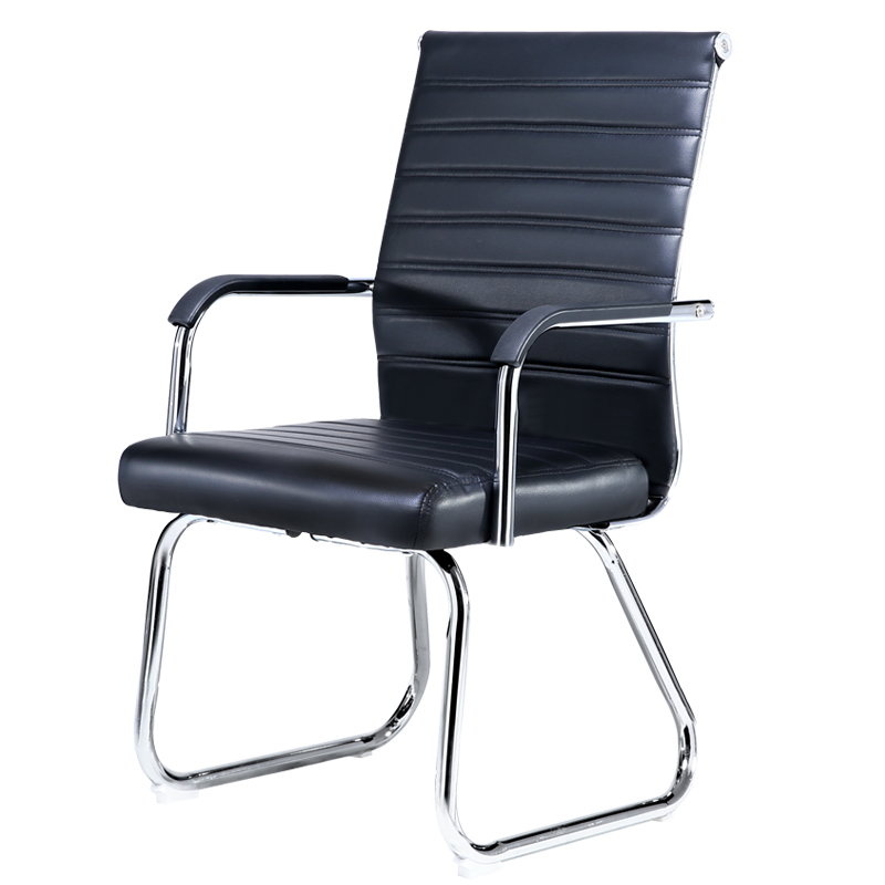 古雷诺斯 电脑椅 办公椅子老板椅人体工学弓形皮椅家用电脑主播椅 电竞椅 N312-01-全黑