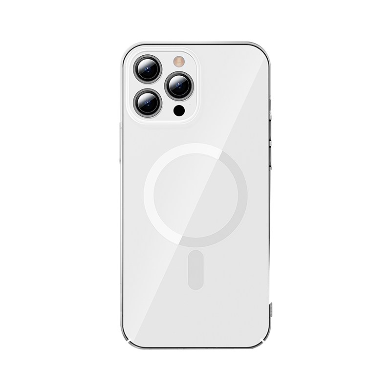 BASEUS 倍思 苹果13ProMax手机磁吸壳 iPhone13ProMax保护套 镜头全包超薄防摔磨砂壳男女款 透明