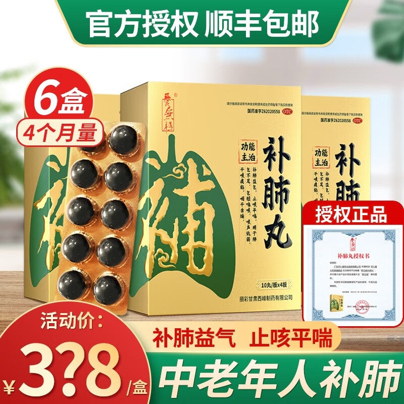 咨询领券】养无极补肺丸  中药丽彩甘肃西峰药业儿童成人中年老年人补