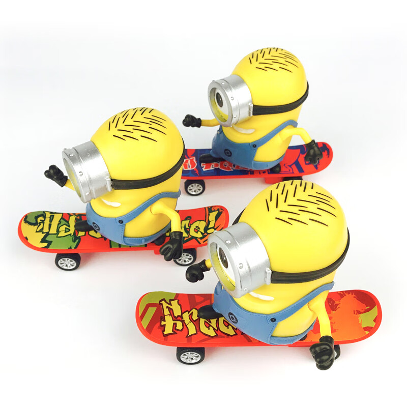 神偷奶爸正版授权小黄人惯性回力耐摔滑板车肯德基玩具环球影城纪念品  回力滑板车CD28C