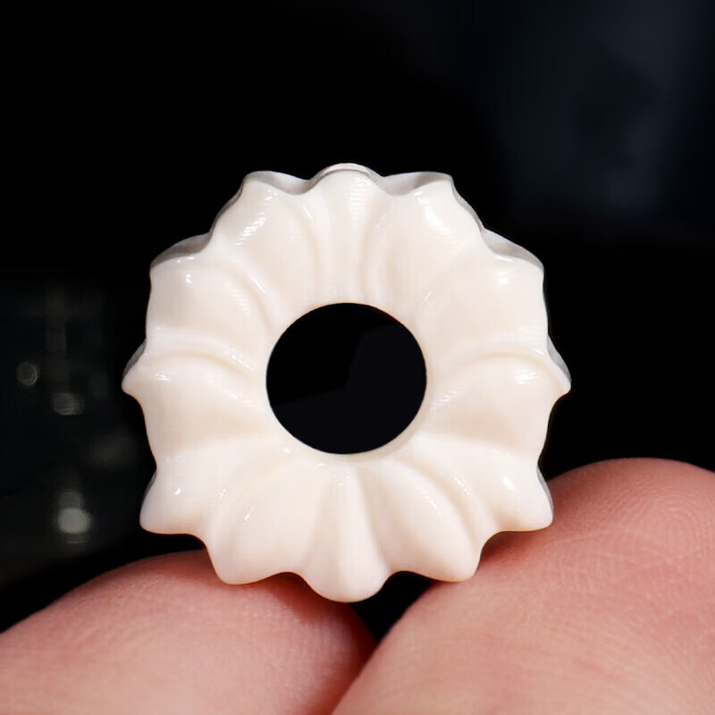 蝶灿 猛犸象牙雕刻宝相花莲花背云吊坠星月金刚菩提手串链diy文玩配