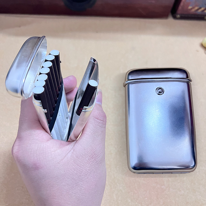 西阁浴血黑帮烟盒谢尔比剃刀党银烟盒 金属三开烟盒 银烟盒