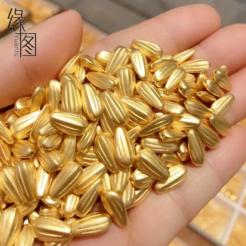 旬谨纪黄金金瓜子金财富种子零钱攒金豆999足金新年创意礼物 足金瓜子