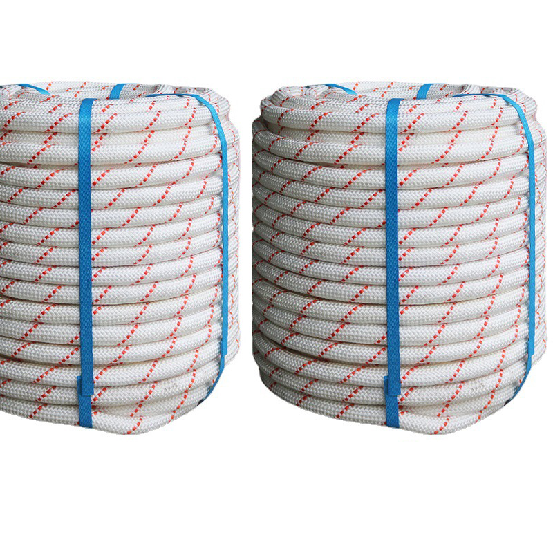 钢丝丙纶双层编织户外高空作业尼龙绳逃生救援绳捆绑绳 粗10mm 100米