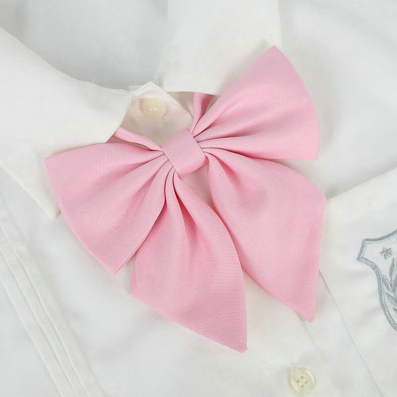 领结jk制服纯色领结女学院风衬衫校服配饰水手服蝴蝶结 粉色