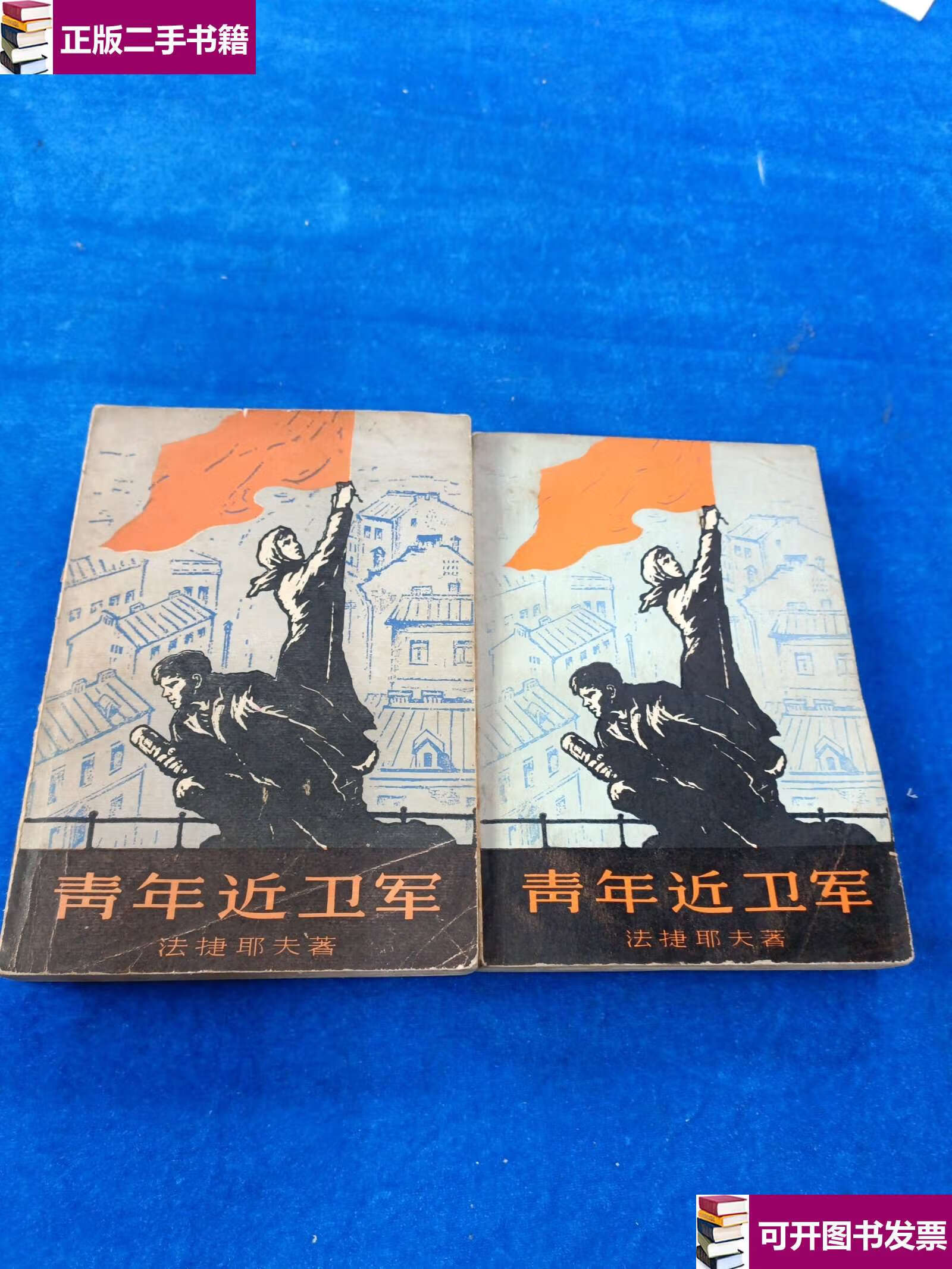 【二手9成新】青年近卫军 共两册 有黄斑多页水印 /法捷耶夫 人民文学