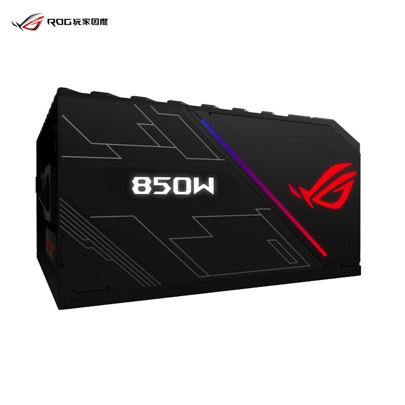 华硕（ASUS）玩家国度ROG雷神电源850W（核心十年保修/白金牌认证/神光同步/OLED显示屏/ 全日系电容）