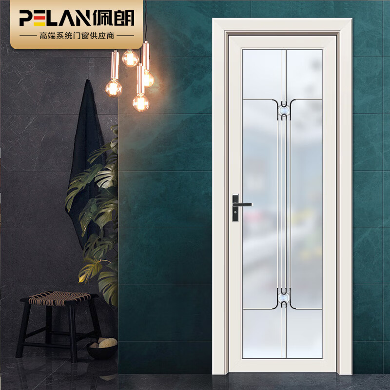 佩朗 白色硅镁铝合金门 卫生间平开门 厨房玻璃门 阳台合金门 双层