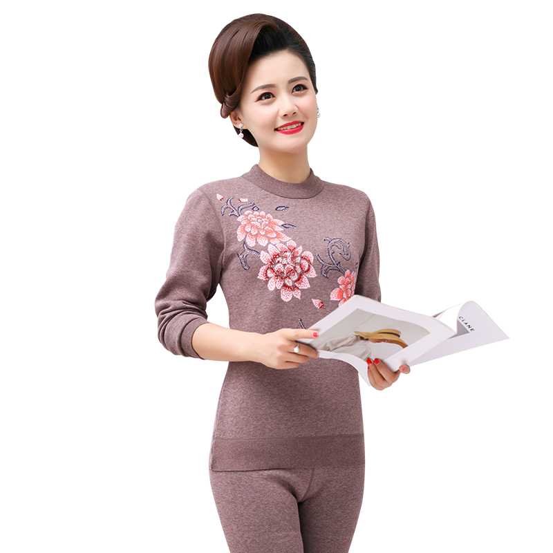 抗寒保暖内衣:恒源祥中老年女士羊羔绒套装价格趋势和评测