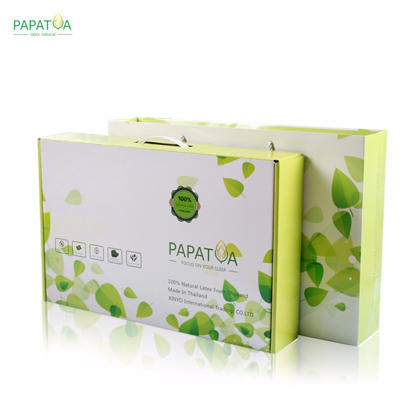 PAPATYA泰国天然乳胶枕头颈椎枕护肩颈成人保健美容按摩颗粒枕平行高低枕 P1高低按摩枕(高版)