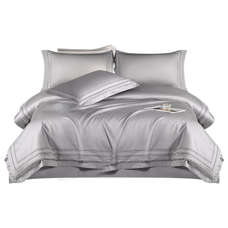 博洋家纺100支新疆长绒棉四件套奢华轻奢纯棉套件床上用品 星屿150cm