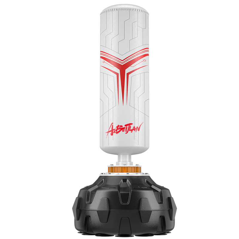 愛倍健（AIBEIJIAN） 愛倍健沙袋散打立式家用成人拳擊沙包不倒翁兒童跆拳道訓(xùn)練器材 1.7米科技紋【白色】牛角筋減震