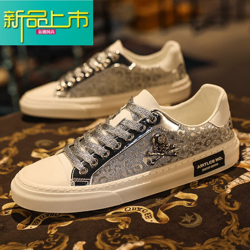 vzvy酷琦 双g高版2023新款方酷奇男鞋英伦风骷髅头百搭休闲透气青年人