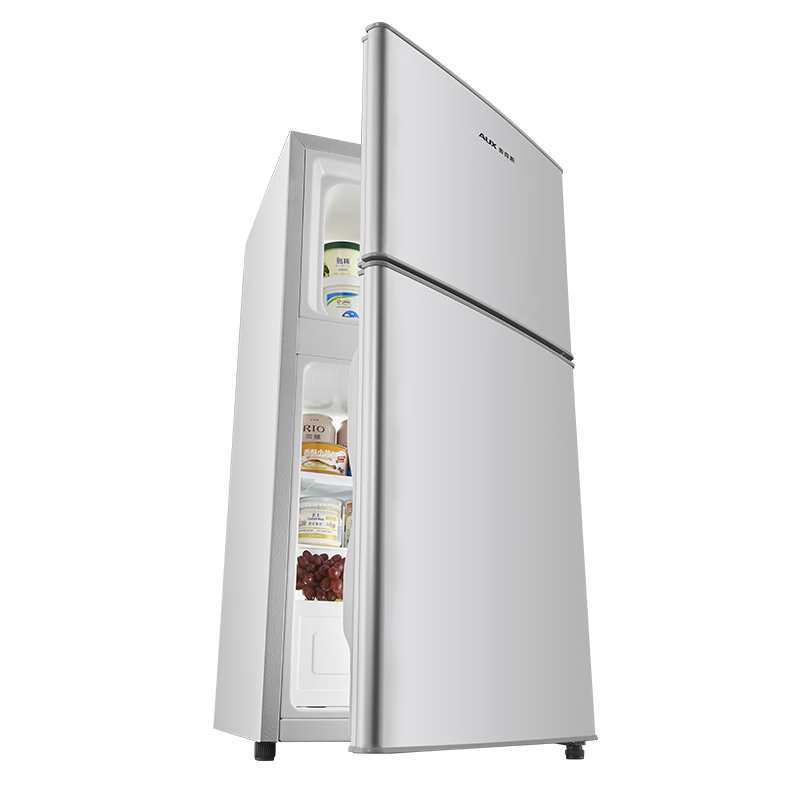 奥克斯(AUX) 实标小型冰箱家用两双门迷你小型冰箱 冷藏冷冻保鲜小冰箱大容量 宿舍出租房节能电冰箱 BCD-40K53L 【一级能效】银色